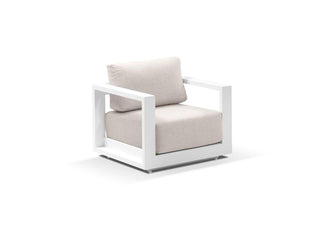 Milos Sofa Set | Outdoor Lounge Setting in White / Pebble / 5 Seater / Without Coffee Table_2