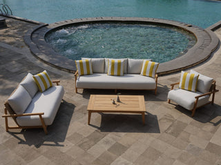 Corsica Sofa Set | Outdoor Lounge Setting in Teak / Bix / Lopi Marble / 6 Seater / Ubud Coffee Table_6