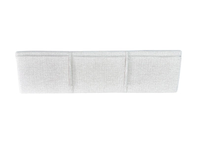 Adele Outdoor Bench Cushion in Pebble / 160x42cm - back view.