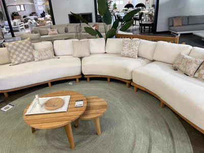 MELB CLEARANCE SALE - Wave 8 Seater Teak Outdoor Lounge Setting_2