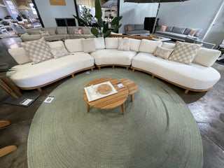 MELB CLEARANCE SALE - Wave 8 Seater Teak Outdoor Lounge Setting_1