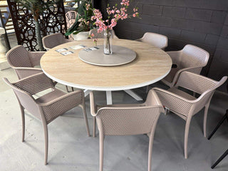 MELB CLEARANCE - Adele Ceramic Table with Gabriela Dining Chair- 9pc Outdoor Dining Setting_1