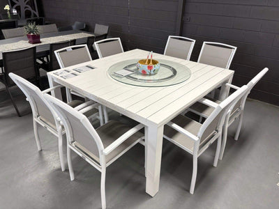 MELB CLEARANCE - Adele Dining Table with Verde Dining Chair- 9pc Outdoor Dining Setting_1