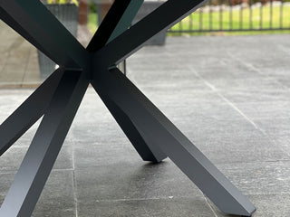 Adele Ceramic Round Outdoor Dining Table in Charcoal / Dark Grey / 160cm 1