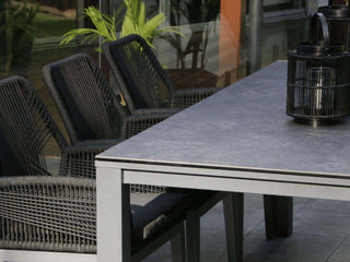 Adele Ceramic Outdoor Dining Table in Charcoal / Dark Grey / 165x95cm 1