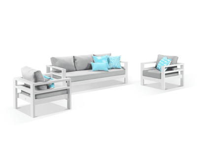 Aspen Sofa Set in White / Grey Chine / 5 Seater / Without Coffee Table_1