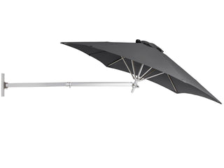Paraflex 2.7m Hexagonal Outdoor Wall Mount Umbrella in Smoked Tweed 10.