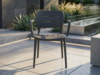Heath Outdoor Dining Chair in Charcoal 1