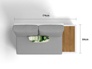 Aspen Teak Platform | Outdoor Lounge Setting in White / Light Grey / Grey Chine / 5 Seater 2LH-3RH / Aspen Corner Table_2