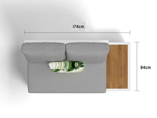 Aspen Teak Platform | Outdoor Lounge Setting in White / Light Grey / Grey Chine / 4 Seater 2LH-2RH / Aspen Coffee Table Set_9