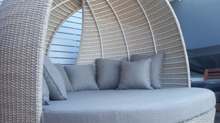 Lotus Outdoor Daybed in Elk / Carbon Beige 5.