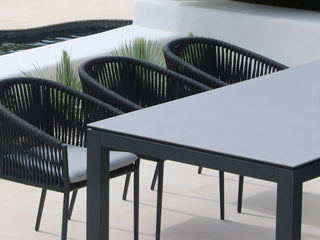 Danli Outdoor Dining Table in Charcoal / Palladium / 220x100cm 2.