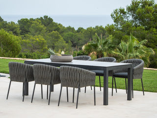 Danli Outdoor Dining Table in Charcoal / Palladium / 220x100cm 6.