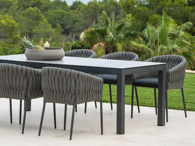 Danli Outdoor Dining Table in Charcoal / Palladium / 220x100cm 4.