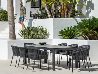 Danli Outdoor Dining Table in Charcoal / Palladium / 220x100cm 5.