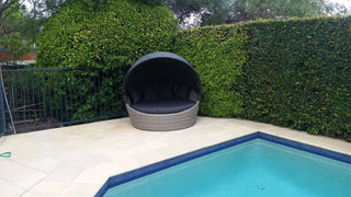Cebu Outdoor Daybed in Moonscape / Canvas Coal 8.