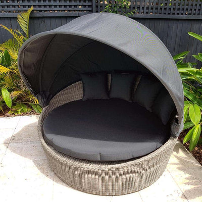 Cebu Outdoor Daybed in Moonscape / Canvas Coal 6.