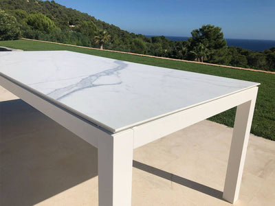 Danli Outdoor Dining Table in White / C55 / 280x100cm 2.