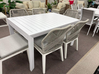 SUNSHINE COAST FLOOR STOCK SALE - Bronte Table with Serang Armless Chairs 7pc Outdoor Dining Setting_2