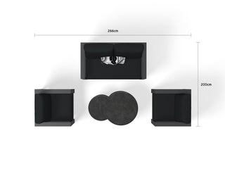 Aspen Sofa Set | Outdoor Lounge Setting in Charcoal / Sooty / 4 Seater / Aspen Coffee Table Set_16