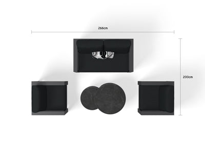 Aspen Sofa Set | Outdoor Lounge Setting in Charcoal / Sooty / 4 Seater / Aspen Coffee Table Set_16
