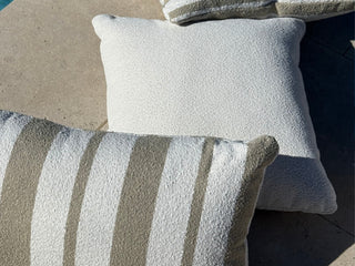 Boucle Cloud Outdoor Cushion in Cloud 5.
