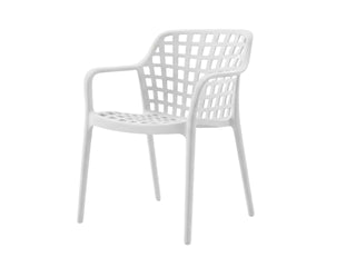 Aztec Outdoor Dining Chair in White