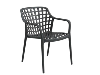 Aztec Outdoor Dining Chair in Charcoal