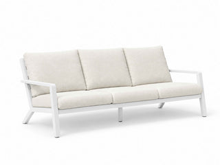 Tegel Sofa Set | Outdoor Lounge Setting in White / Beech / Pasadena Coffee Table 2