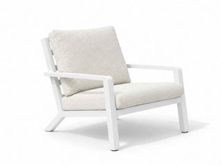 Tegel Sofa Set | Outdoor Lounge Setting in White / Beech / Without Coffee Table 3