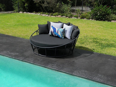 Bora Outdoor Daybed in Charcoal / Sooty 1