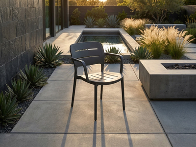 Heath Outdoor Dining Chair in Charcoal 2