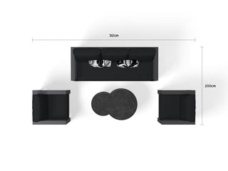 Aspen Sofa Set | Outdoor Lounge Setting in Charcoal / Sooty / 5 Seater / Aspen Coffee Table Set_12