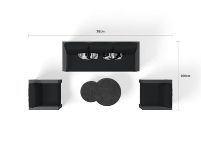 Aspen Sofa Set | Outdoor Lounge Setting in Charcoal / Sooty / 5 Seater / Aspen Coffee Table Set_12