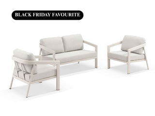 Covina Sofa Set | Outdoor Lounge Setting in Dune / Beige Claw / 4 Seater / Without Coffee Table 5