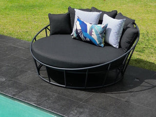 Bora Outdoor Daybed in Charcoal / Sooty