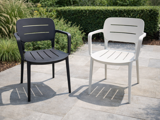 Heath Outdoor Dining Chair in White 10