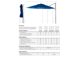 Eclipse V4 3x4m Cantilever Outdoor Umbrella in Slate 5