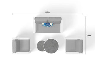 Aspen Sofa Set | Outdoor Lounge Setting in White / Grey Chine / 4 Seater / Aspen Coffee Table Set_11