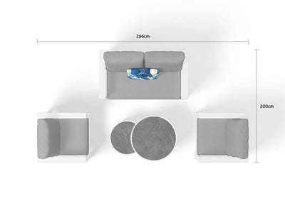 Aspen Sofa Set | Outdoor Lounge Setting in White / Grey Chine / 4 Seater / Aspen Coffee Table Set_11