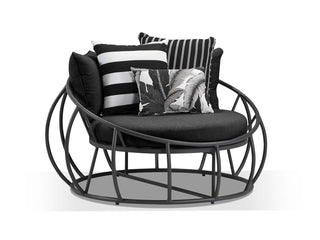 Antilles Outdoor Daybed in Charcoal / Sooty