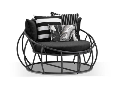 Antilles Outdoor Daybed in Charcoal / Sooty