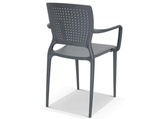 Safira Outdoor Dining Chair in Graphite 1