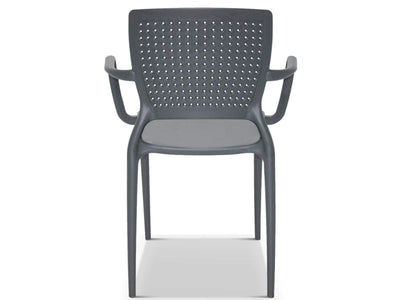 Safira Outdoor Dining Chair in Graphite 2.
