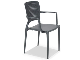 Safira Outdoor Dining Chair in Graphite 3.
