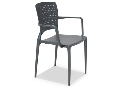 Safira Outdoor Dining Chair in Graphite 3.