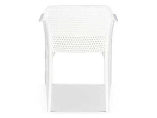 Gabriela Outdoor Dining Chair in White 2.