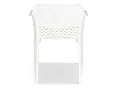 Gabriela Outdoor Dining Chair in White 2.