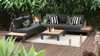 SYD FLOORSTOCK SALE- Aspen 5 Seater Outdoor Teak Platform Lounge Setting_14
