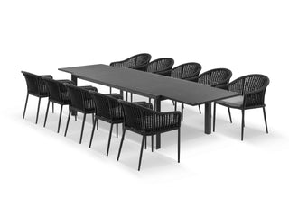 Adele Ceramic Extension Table & Bali Chairs in Charcoal_1